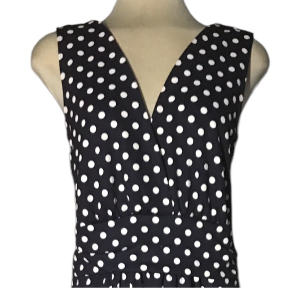 START VIXEN Design Dark Blue and White Polka Dot Dress Size 2X - Picture 12 of 15